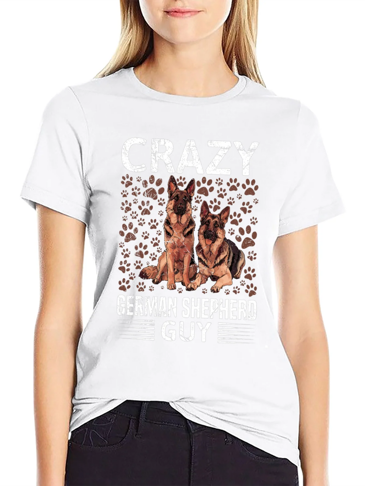 Crazy German Shepherd Guy T-Shirt - Dog Lover Tee product image 8