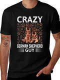 Crazy German Shepherd Guy T-Shirt - Dog Lover Tee product image 1
