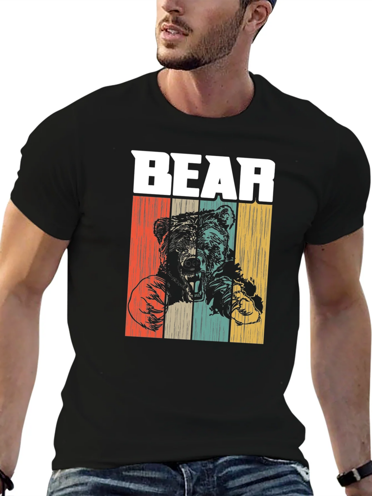 Vintage Style Bear Graphic T-Shirt product image 6