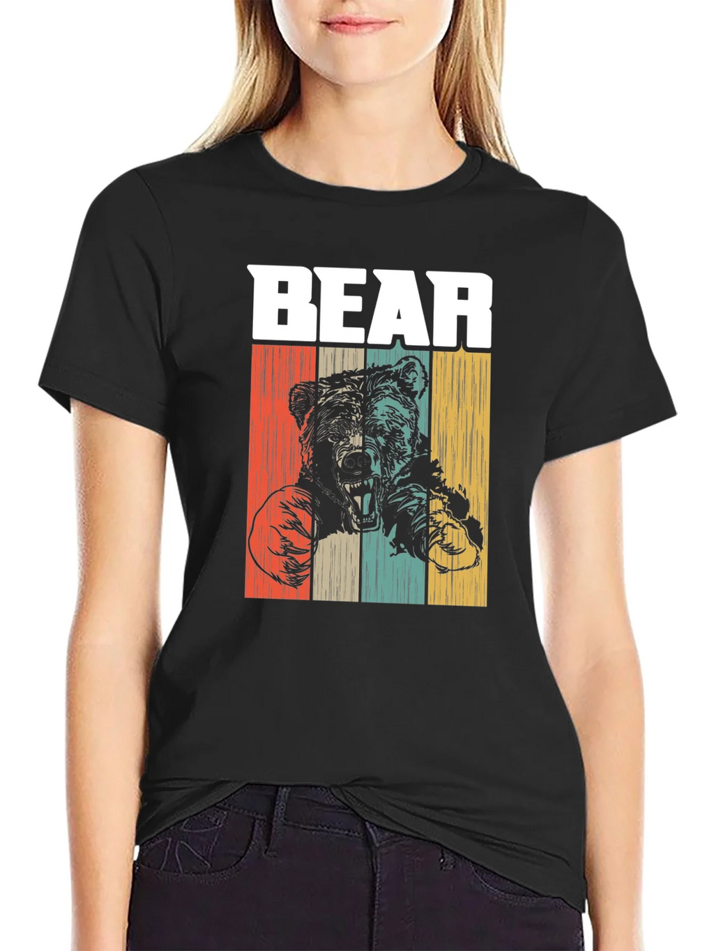 Vintage Style Bear Graphic T-Shirt product image 2