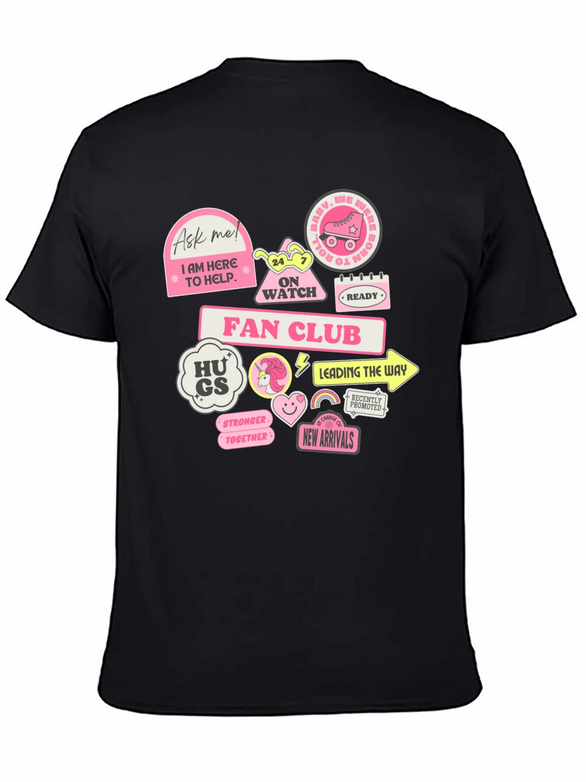Fun Graphic T-Shirt with Pink Stickers product image 4