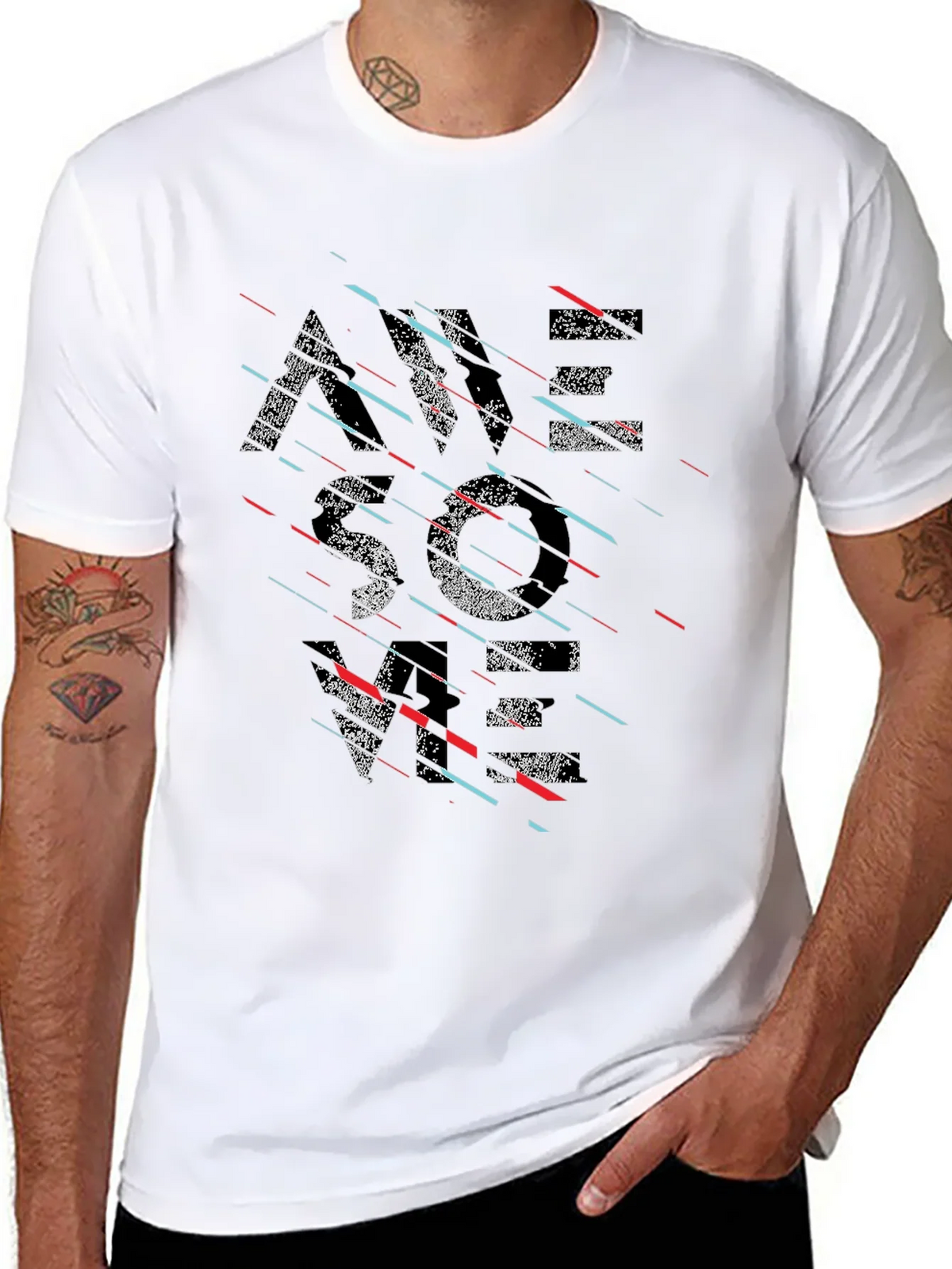 Modern Graphic Tee - Black - Abstract Design product image 7