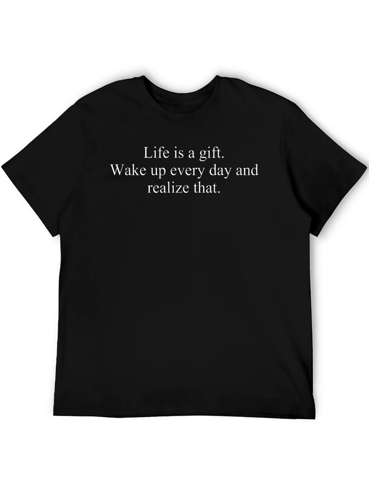 Life is a Gift Graphic Tee - Black Cotton T-Shirt product image 5