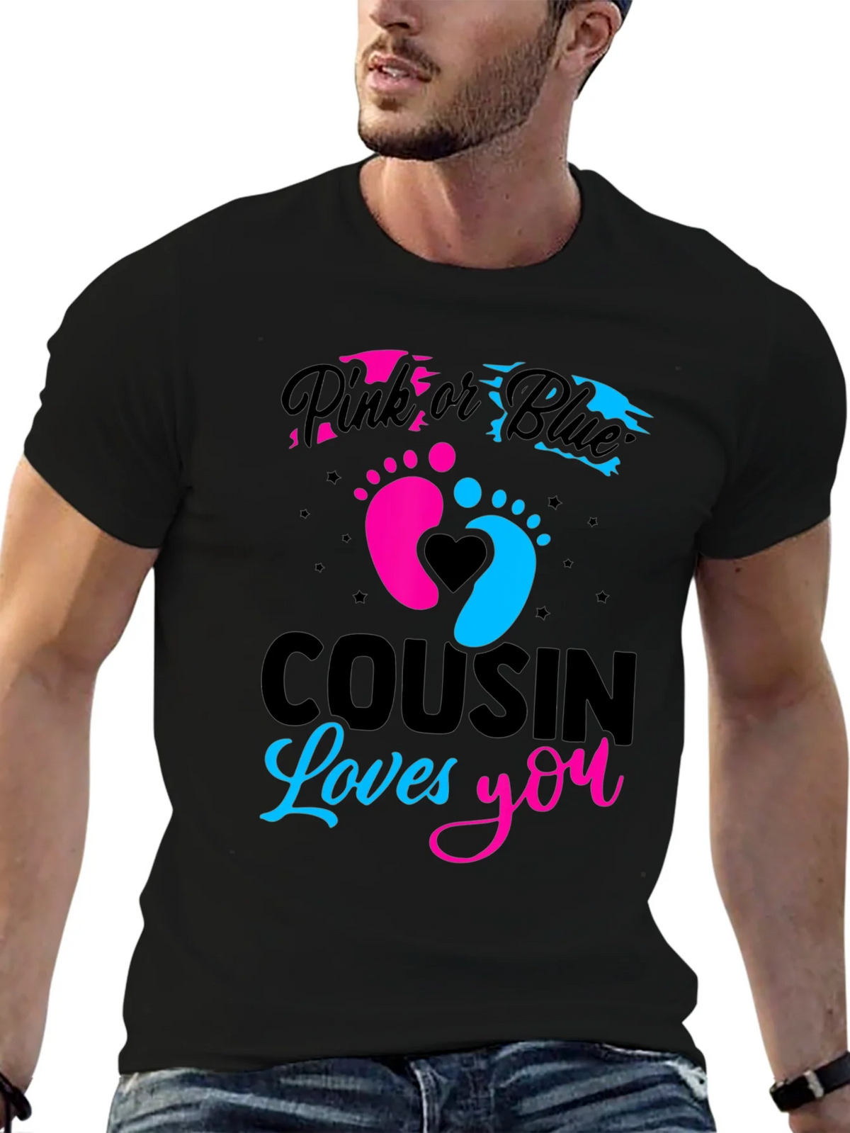 Cousin Loves You Gender Reveal T-Shirt product image 5
