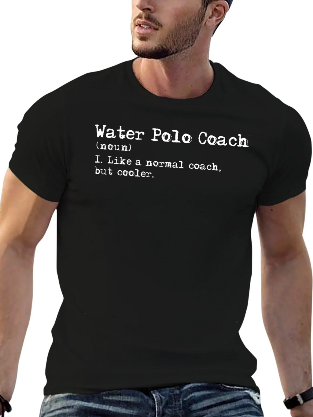 Water Polo Coach Definition T-Shirt - Cool Coaching Gift product image 6
