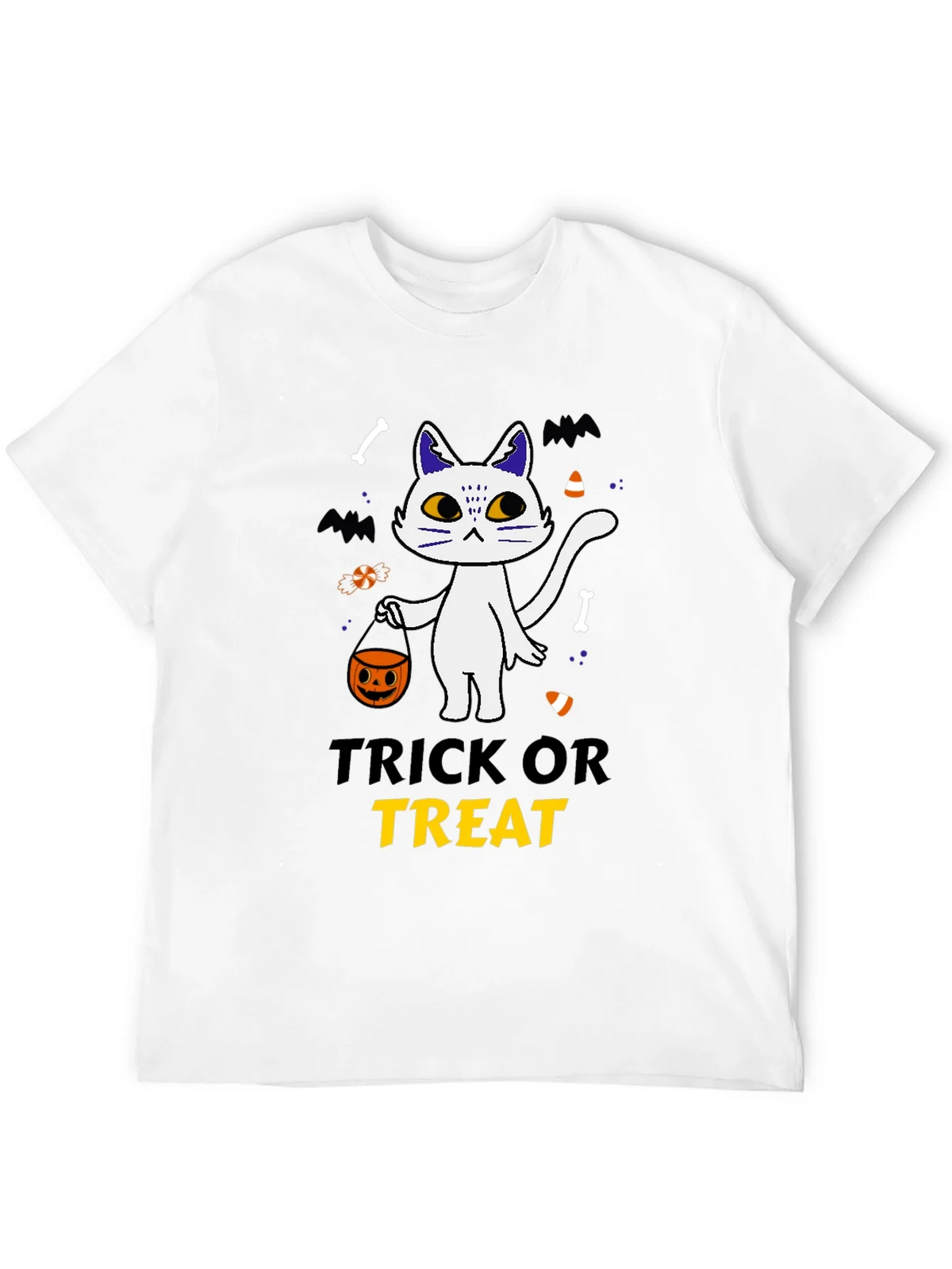Trick or Treat Halloween Cat T-Shirt product image 9