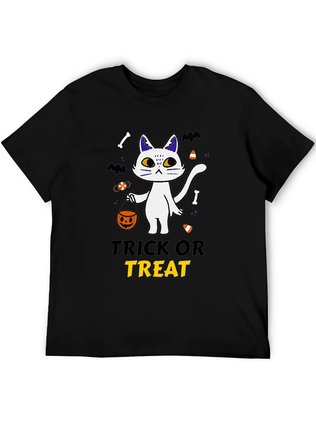 Trick or Treat Halloween Cat T-Shirt product image 5