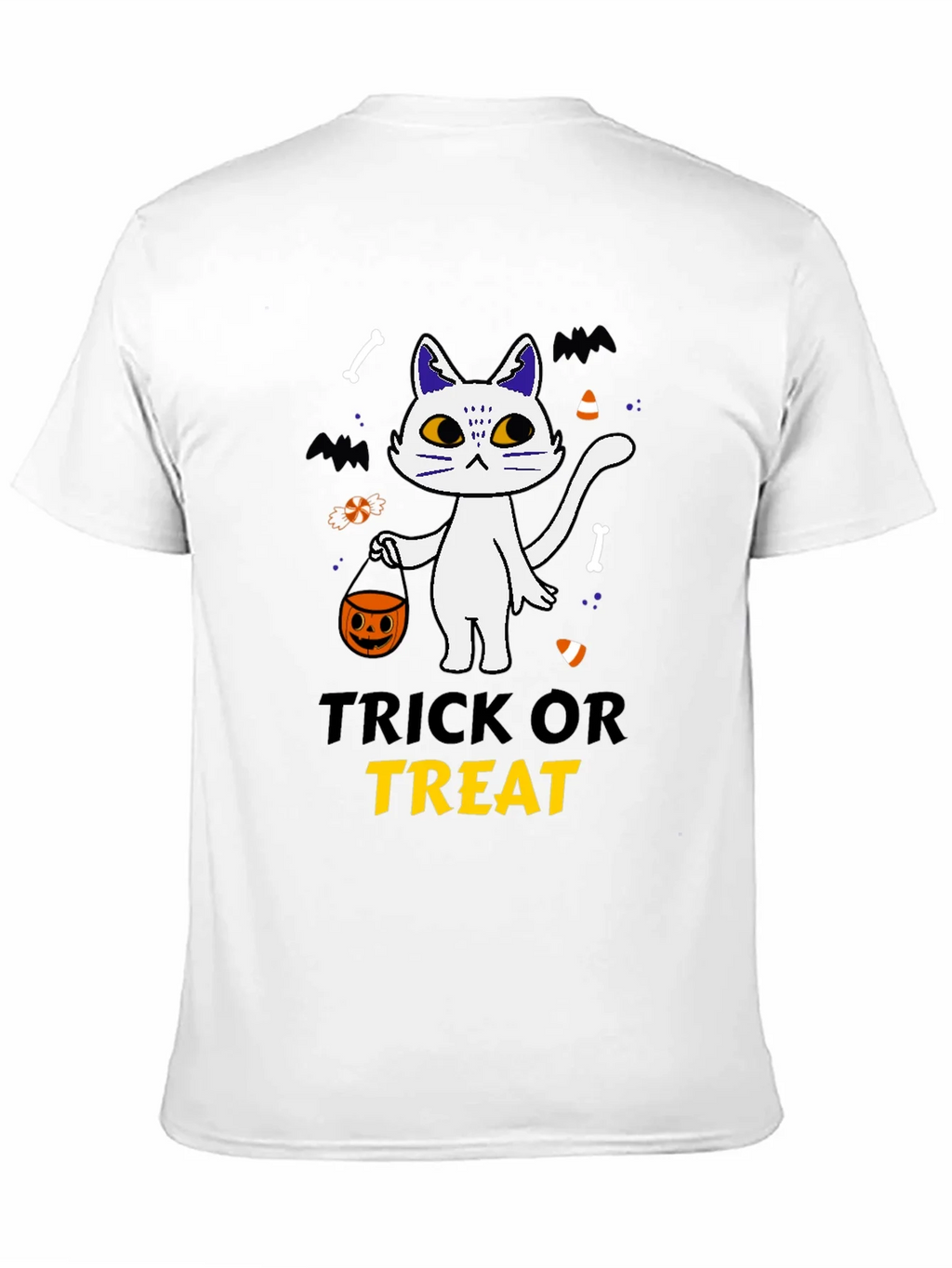Trick or Treat Halloween Cat T-Shirt product image 8