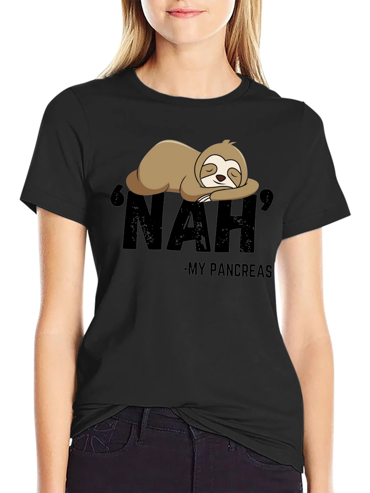 Nah My Pancreas Sloth T-Shirt product image 2