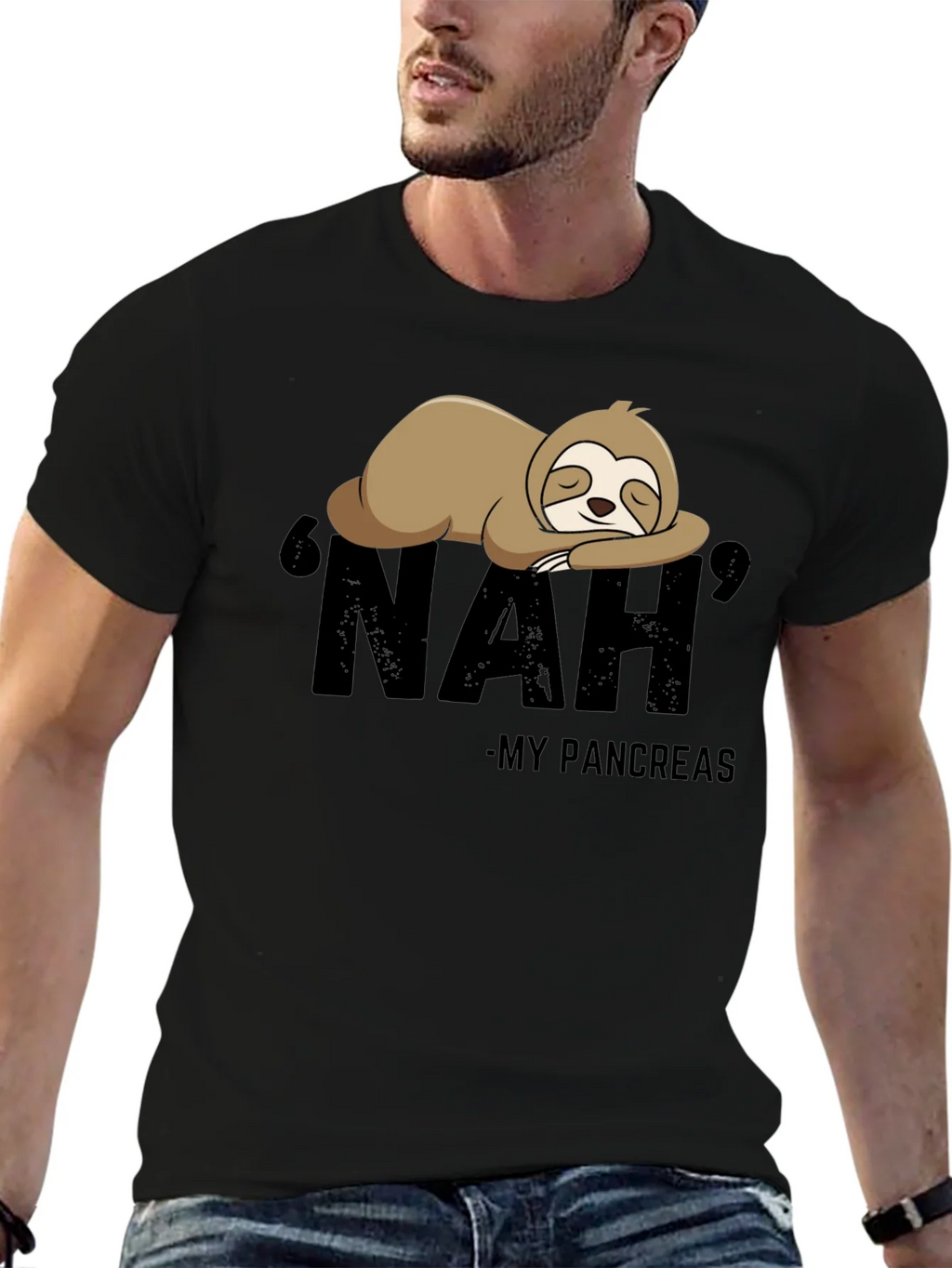 Nah My Pancreas Sloth T-Shirt product image 6
