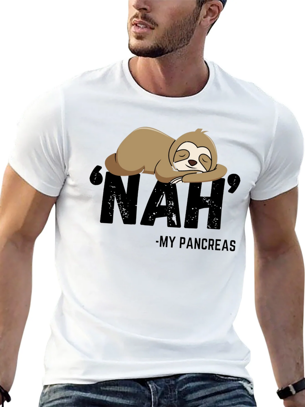 Nah My Pancreas Sloth T-Shirt product image 12