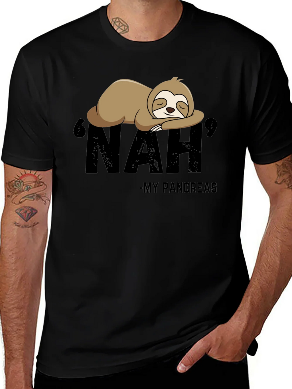 Nah My Pancreas Sloth T-Shirt product image 1