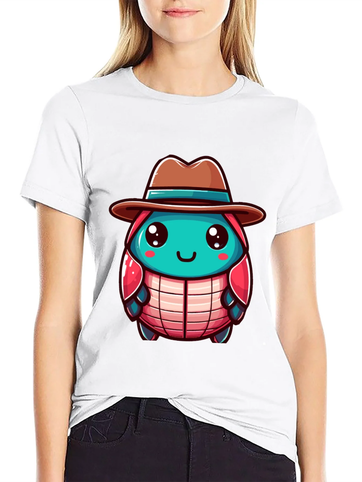 Cartoon Character on Black T-Shirt product image 8