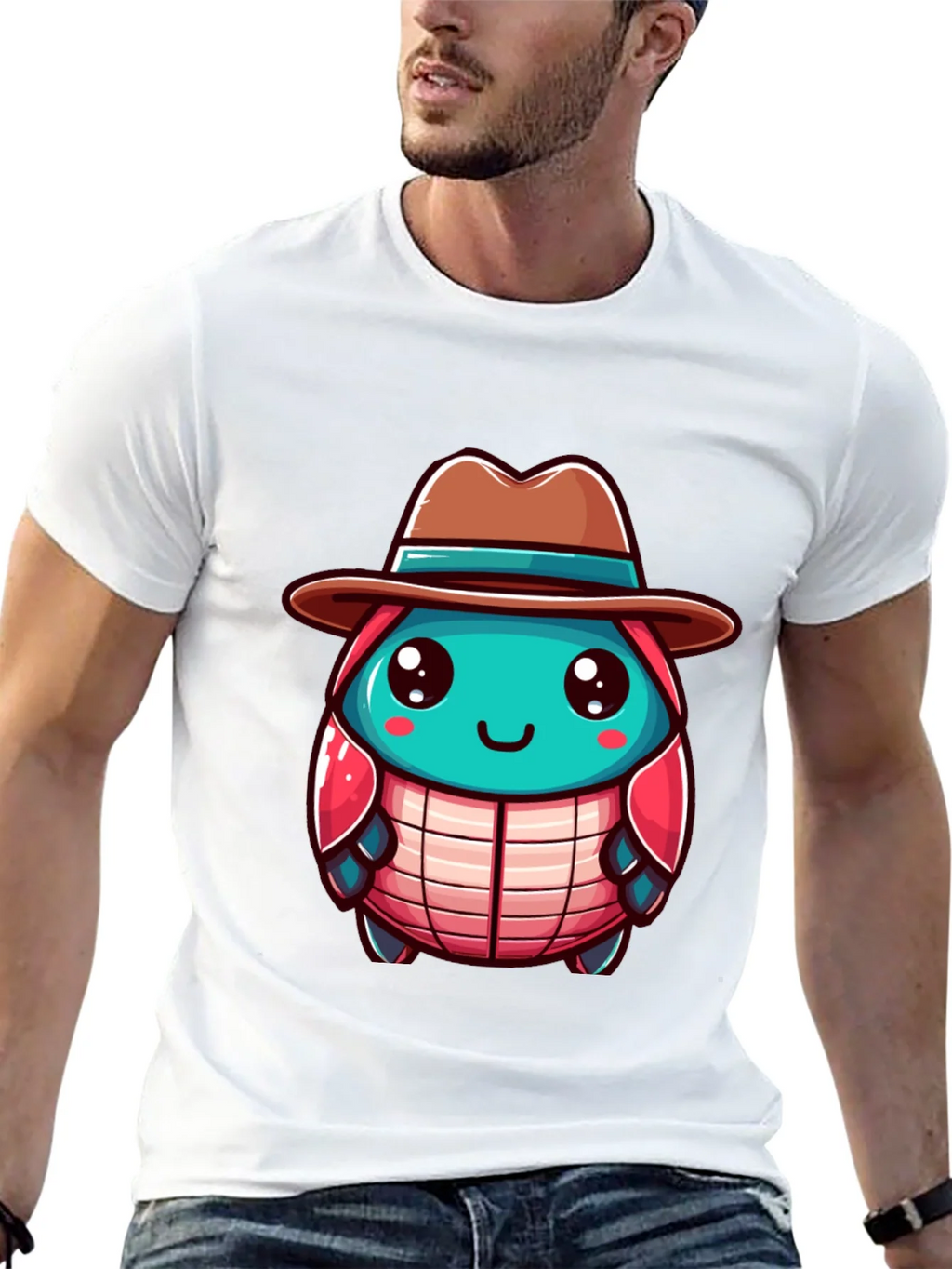 Cartoon Character on Black T-Shirt product image 11
