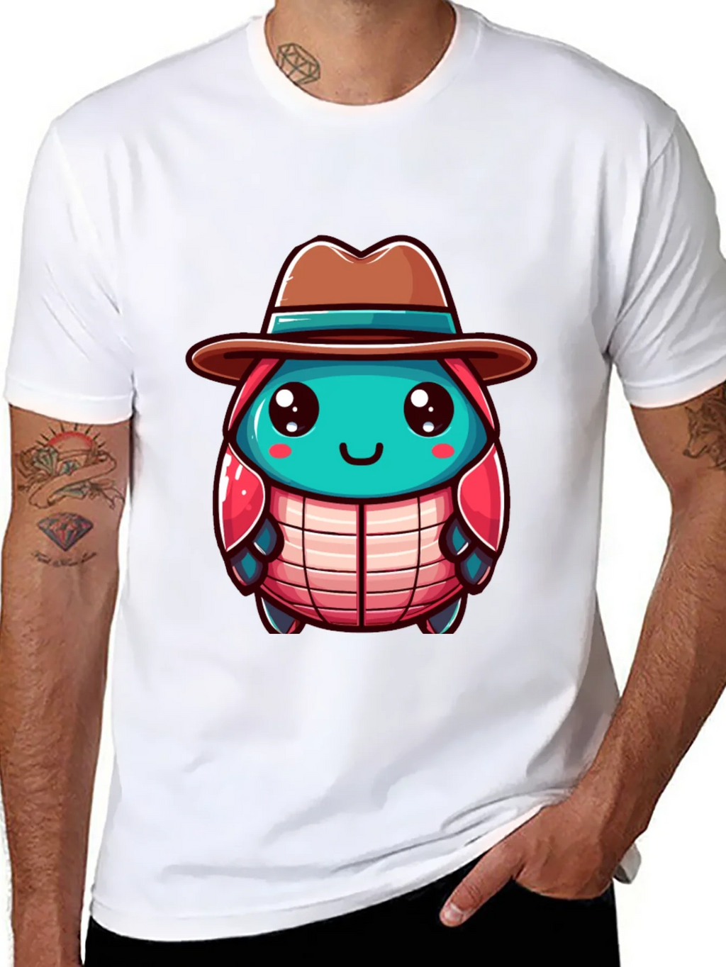 Cartoon Character on Black T-Shirt product image 7