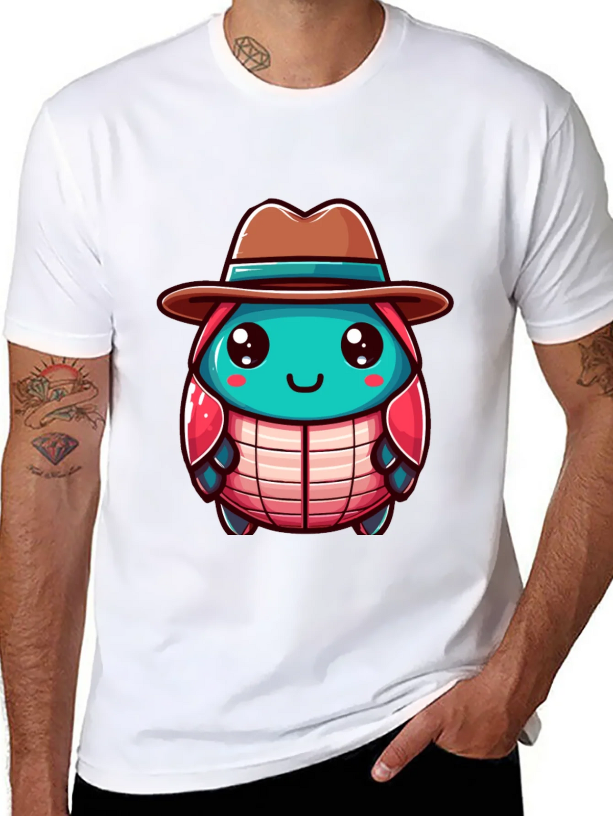Cartoon Character on Black T-Shirt product image 7