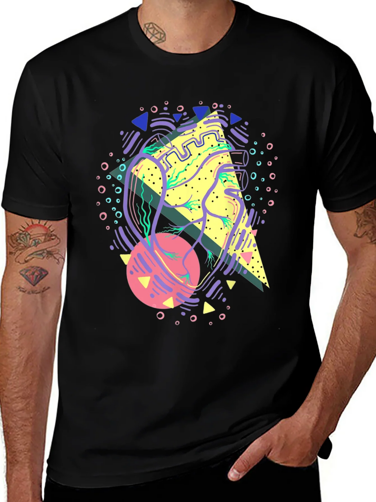 Retro Heart Graphic T-Shirt product image 1
