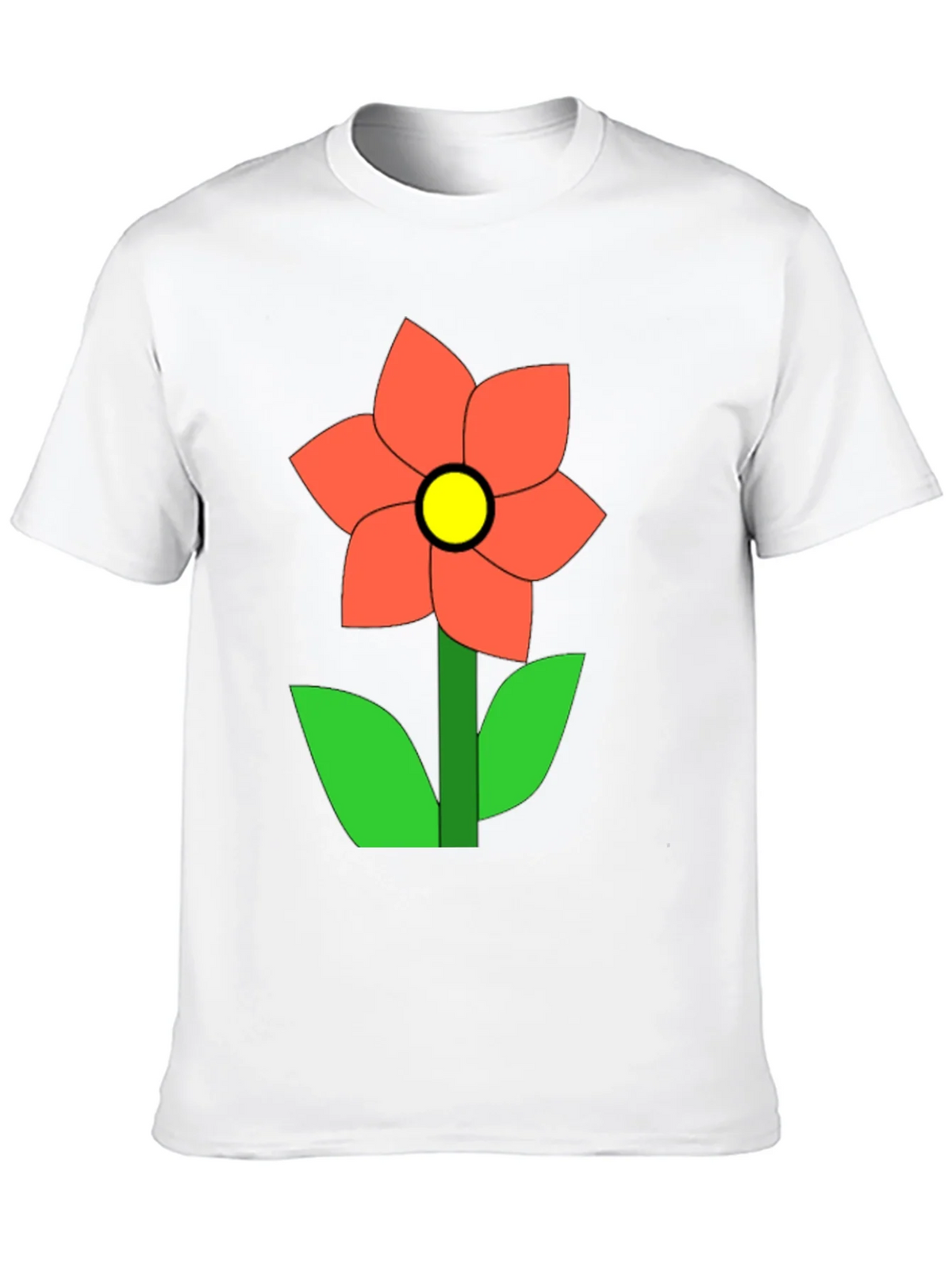 Flower Graphic Black T-Shirt Casual Wear product image 9
