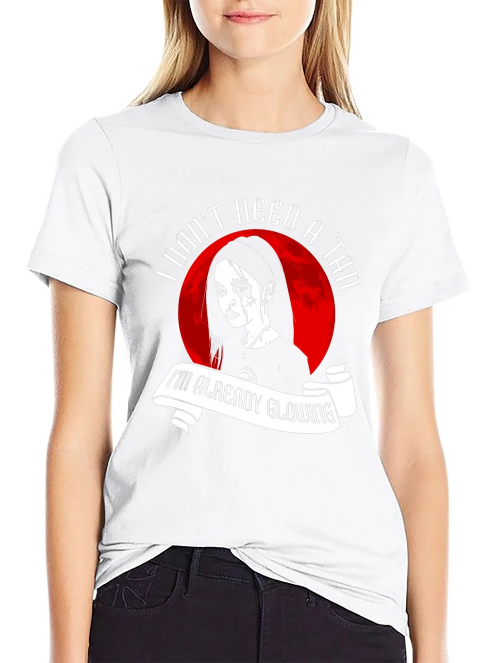 Gothic Glow T-Shirt - I Dont Need a Tan Shirt product image 8