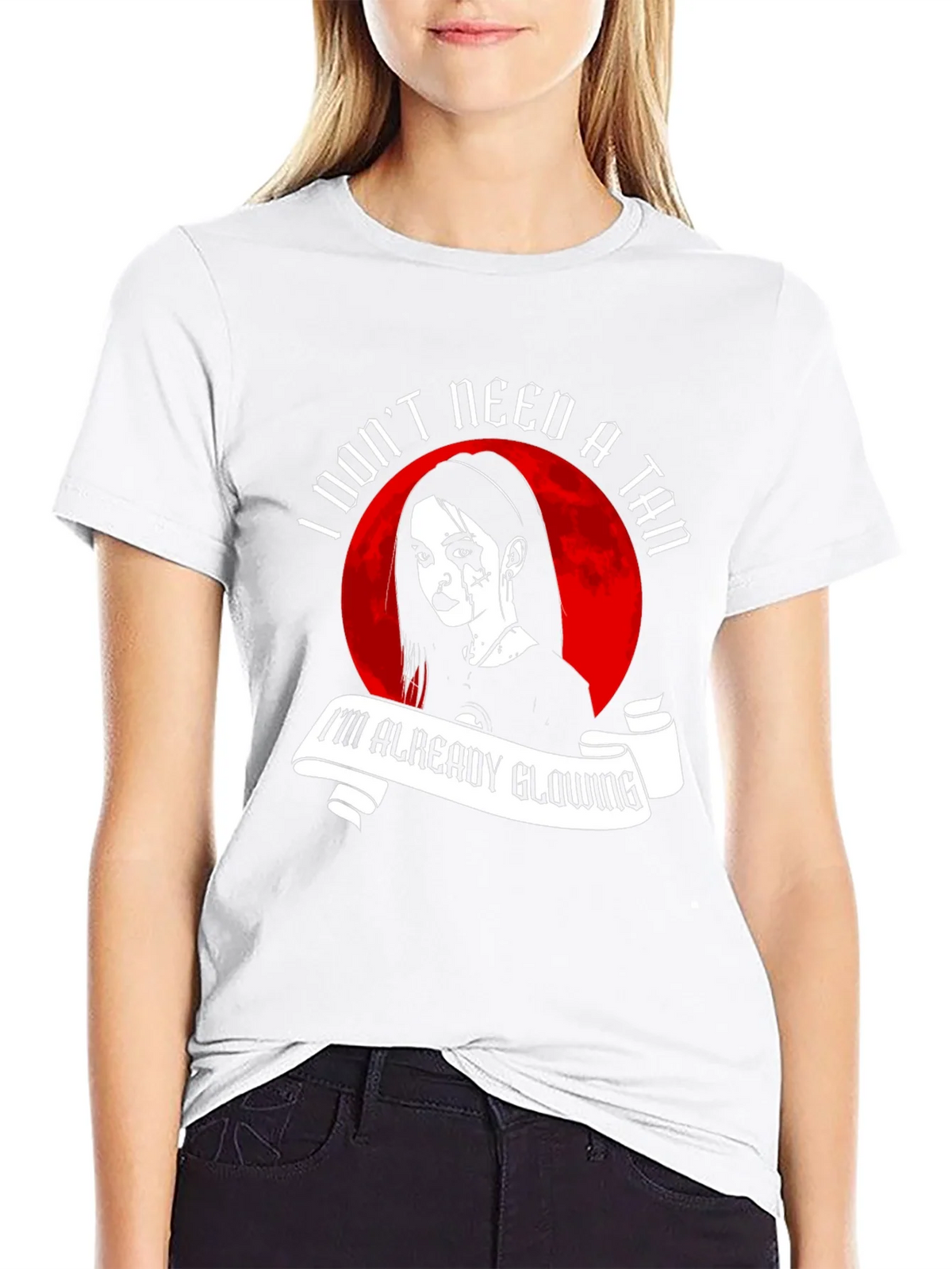 Gothic Glow T-Shirt - I Dont Need a Tan Shirt product image 8