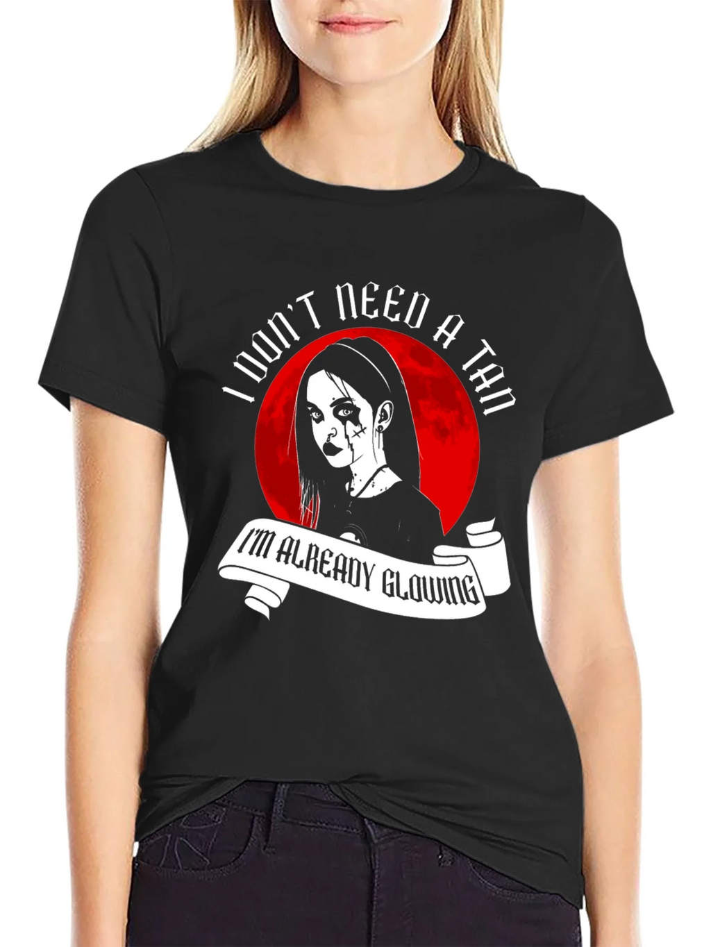 Gothic Glow T-Shirt - I Dont Need a Tan Shirt product image 2