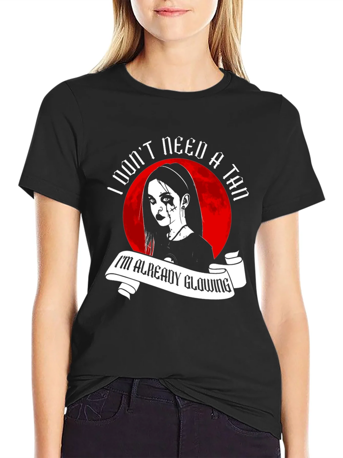 Gothic Glow T-Shirt - I Dont Need a Tan Shirt product image 2