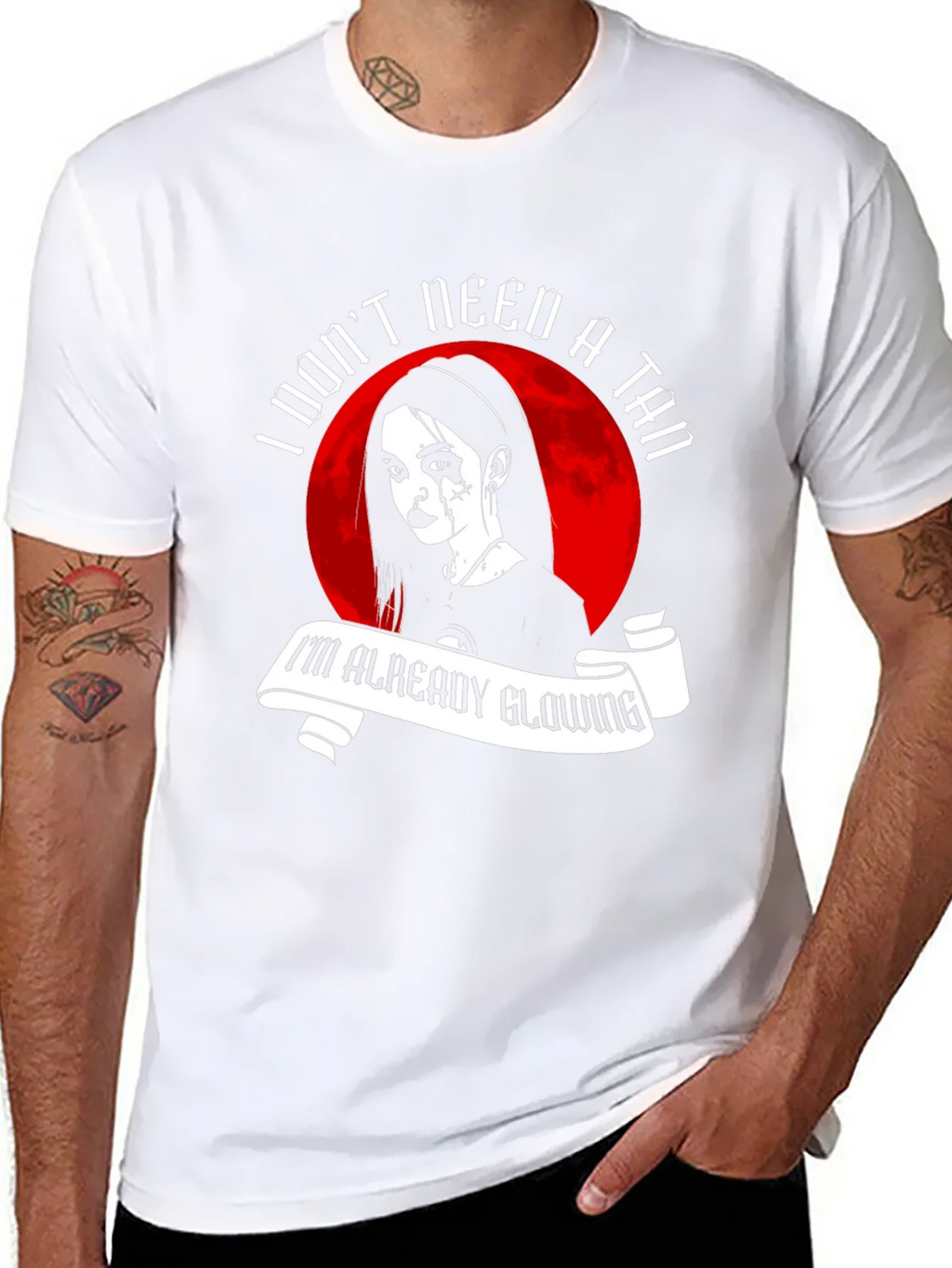 Gothic Glow T-Shirt - I Dont Need a Tan Shirt product image 7