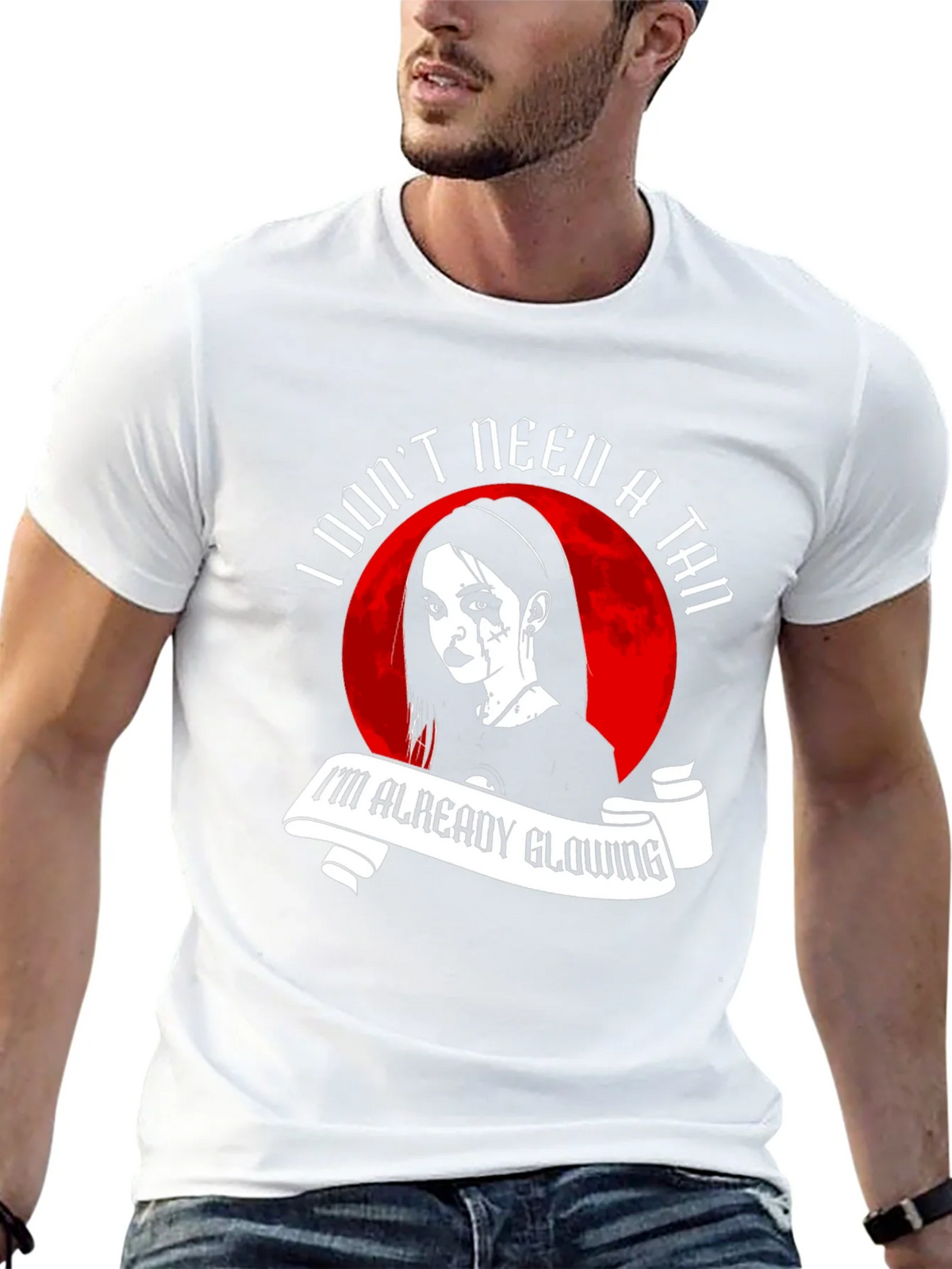 Gothic Glow T-Shirt - I Dont Need a Tan Shirt product image 12