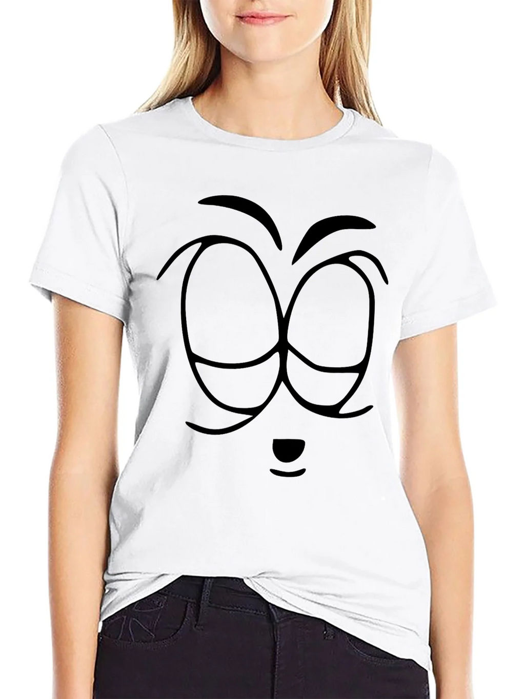 Black Cartoon Face Graphic T-Shirt product image 8