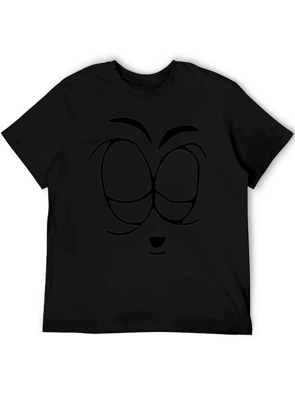 Black Cartoon Face Graphic T-Shirt product image 5