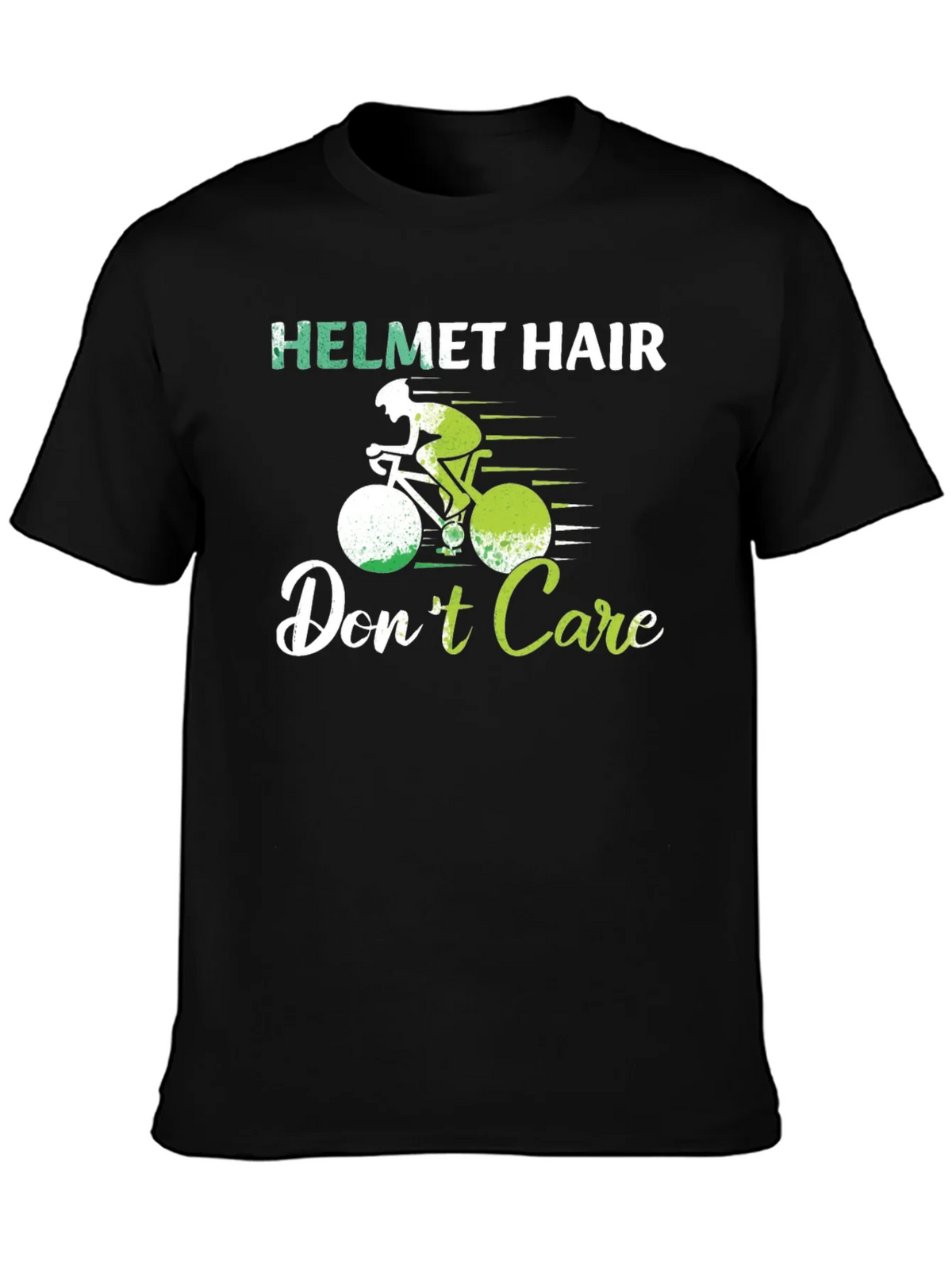 Helmet Hair Dont Care T-Shirt Cycling Biking Tee product image 3