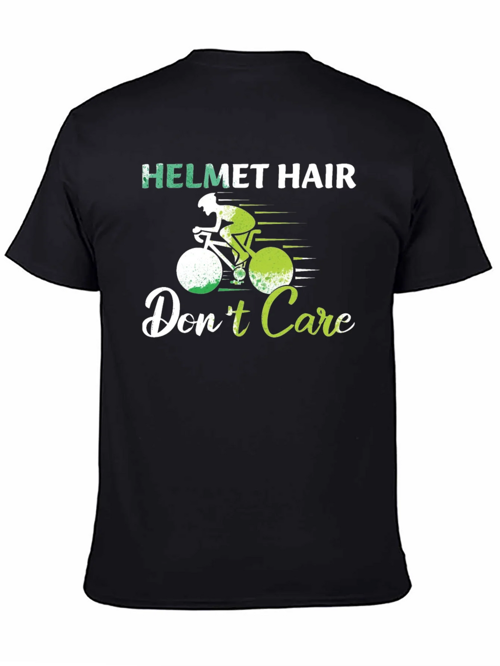 Helmet Hair Dont Care T-Shirt Cycling Biking Tee product image 4