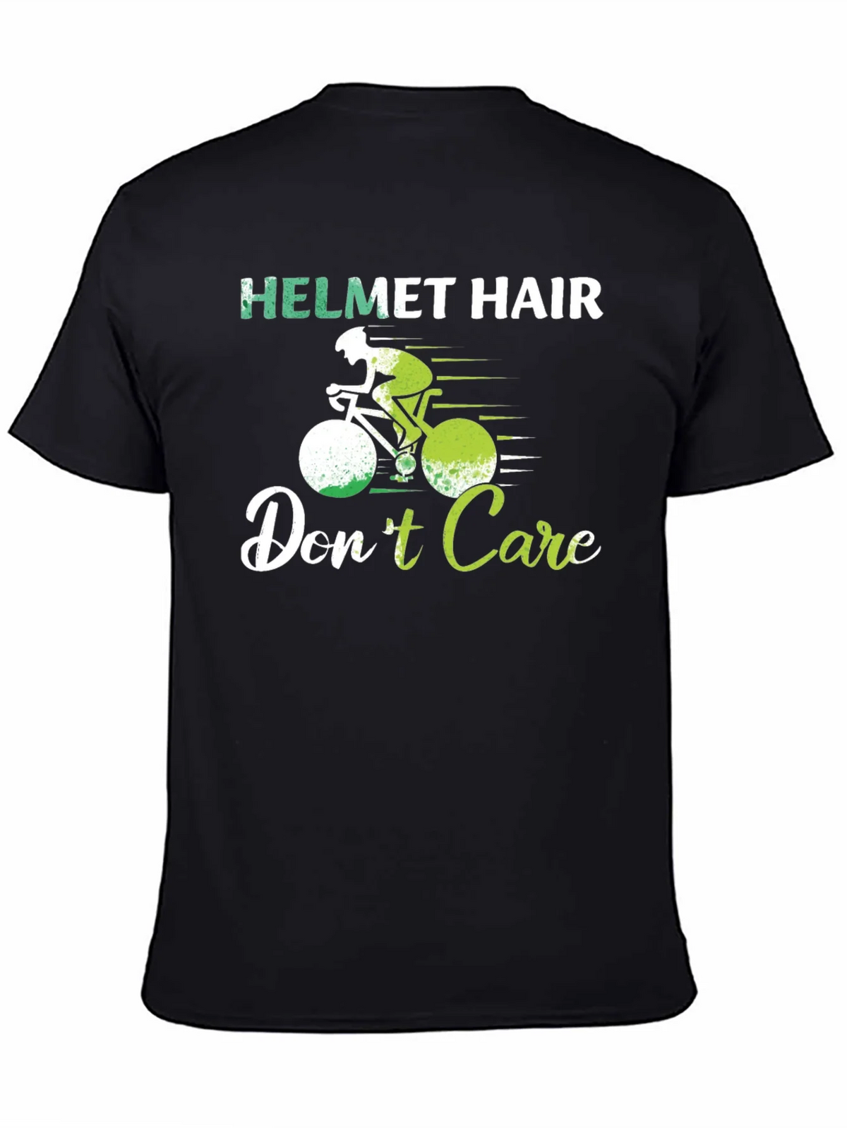 Helmet Hair Dont Care T-Shirt Cycling Biking Tee product image 4