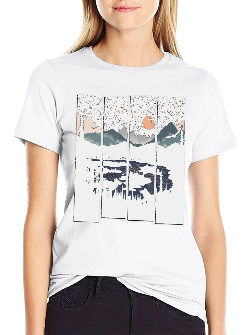 Nature Reflection Graphic Tee - Black product image 8