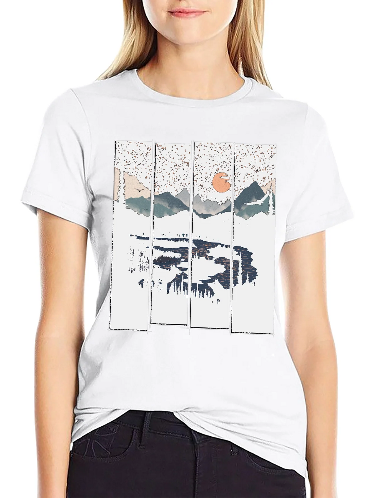 Nature Reflection Graphic Tee - Black product image 8