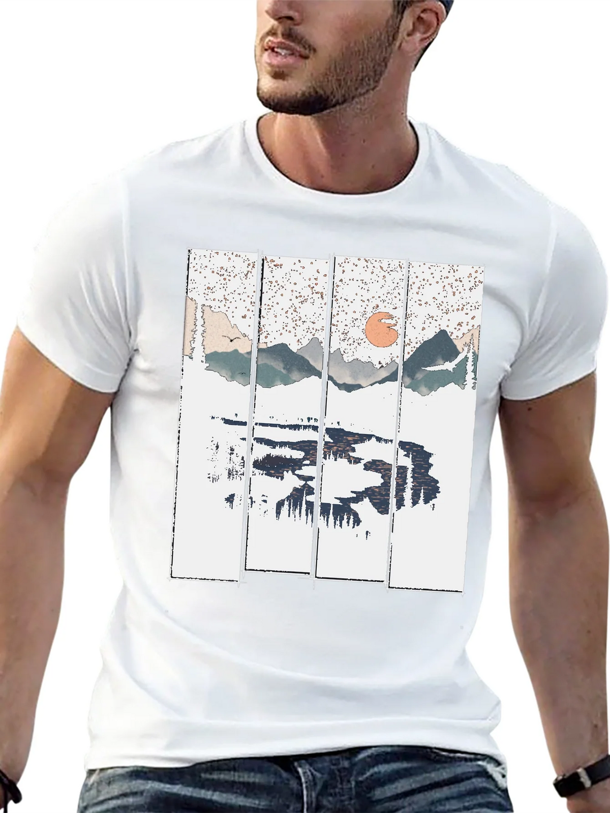 Nature Reflection Graphic Tee - Black product image 12