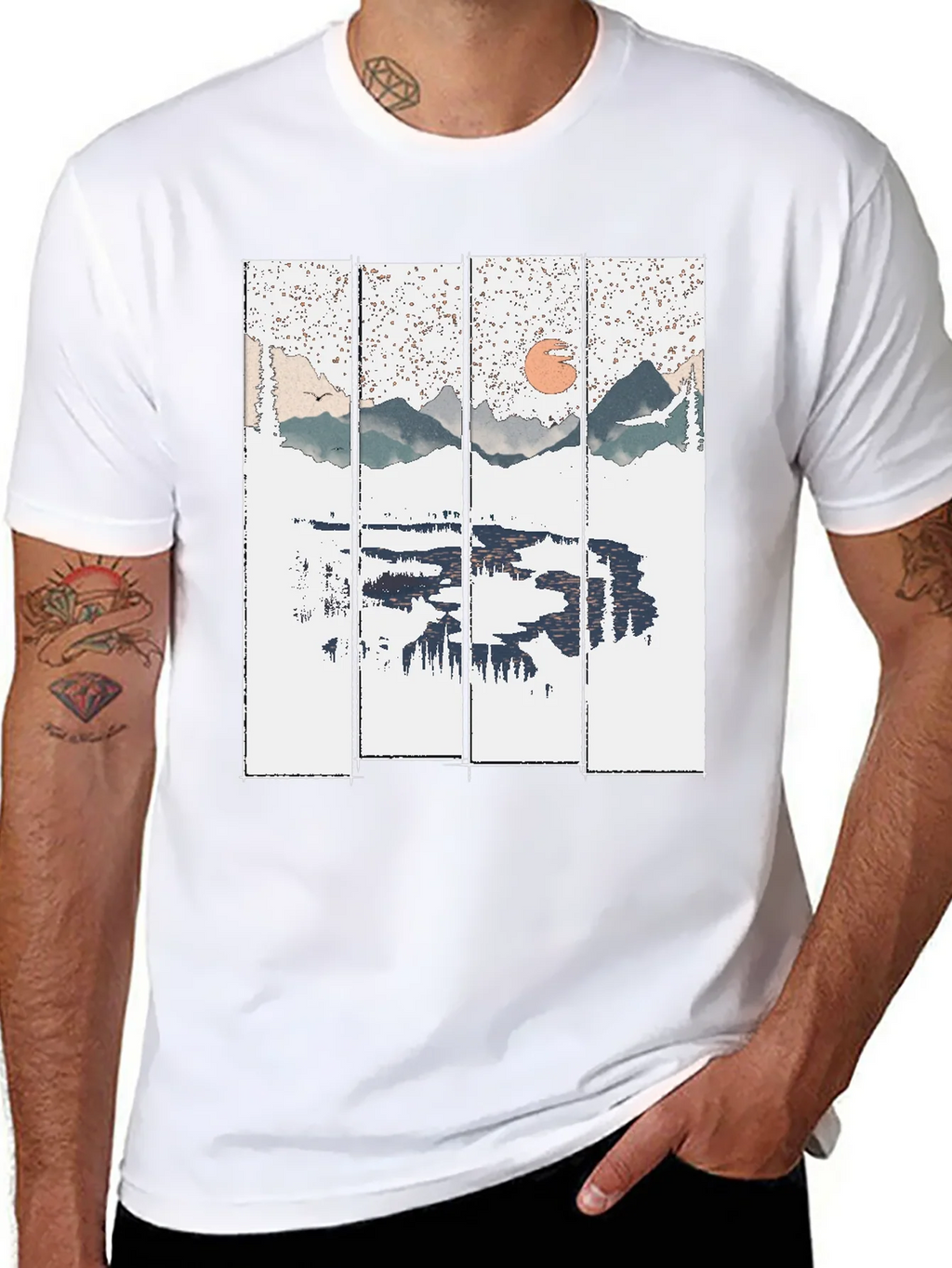 Nature Reflection Graphic Tee - Black product image 7