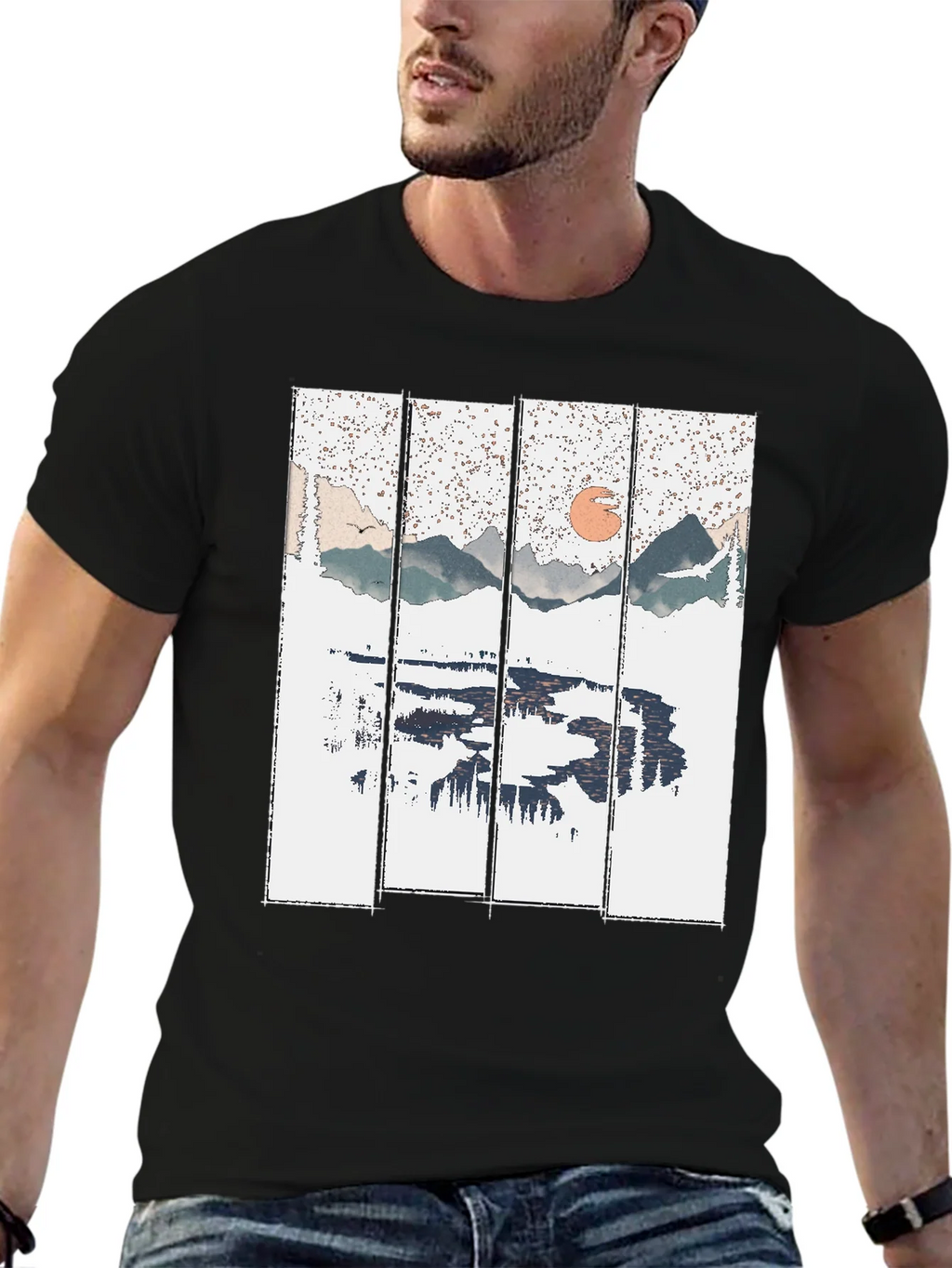 Nature Reflection Graphic Tee - Black product image 6