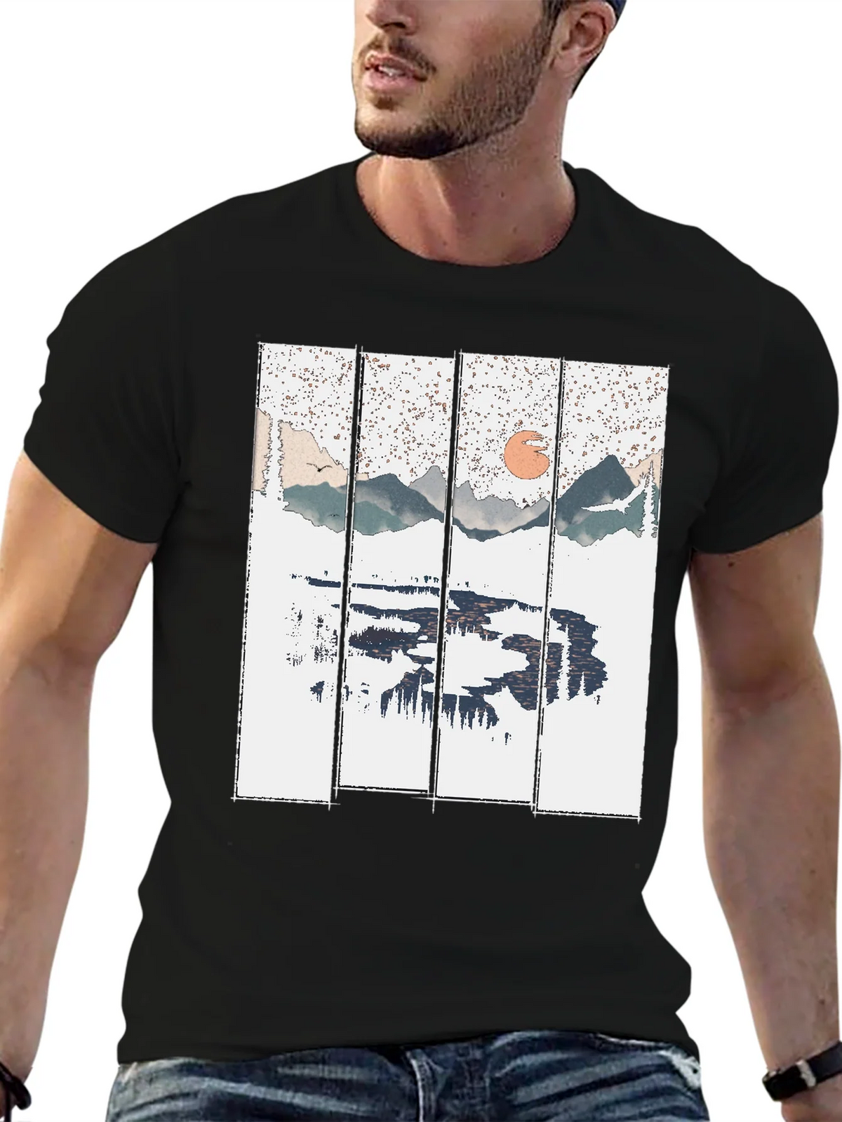Nature Reflection Graphic Tee - Black product image 6