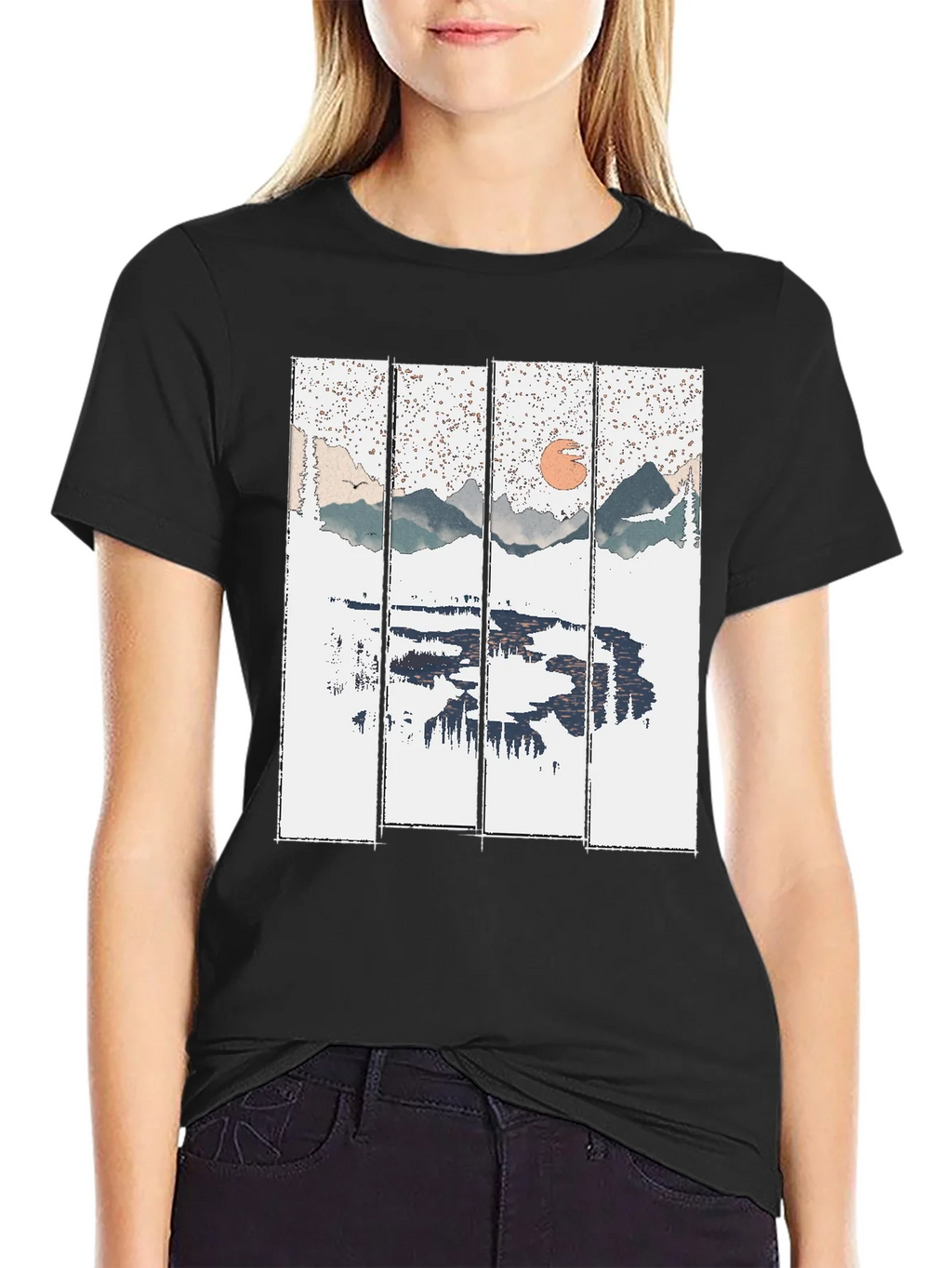 Nature Reflection Graphic Tee - Black product image 2