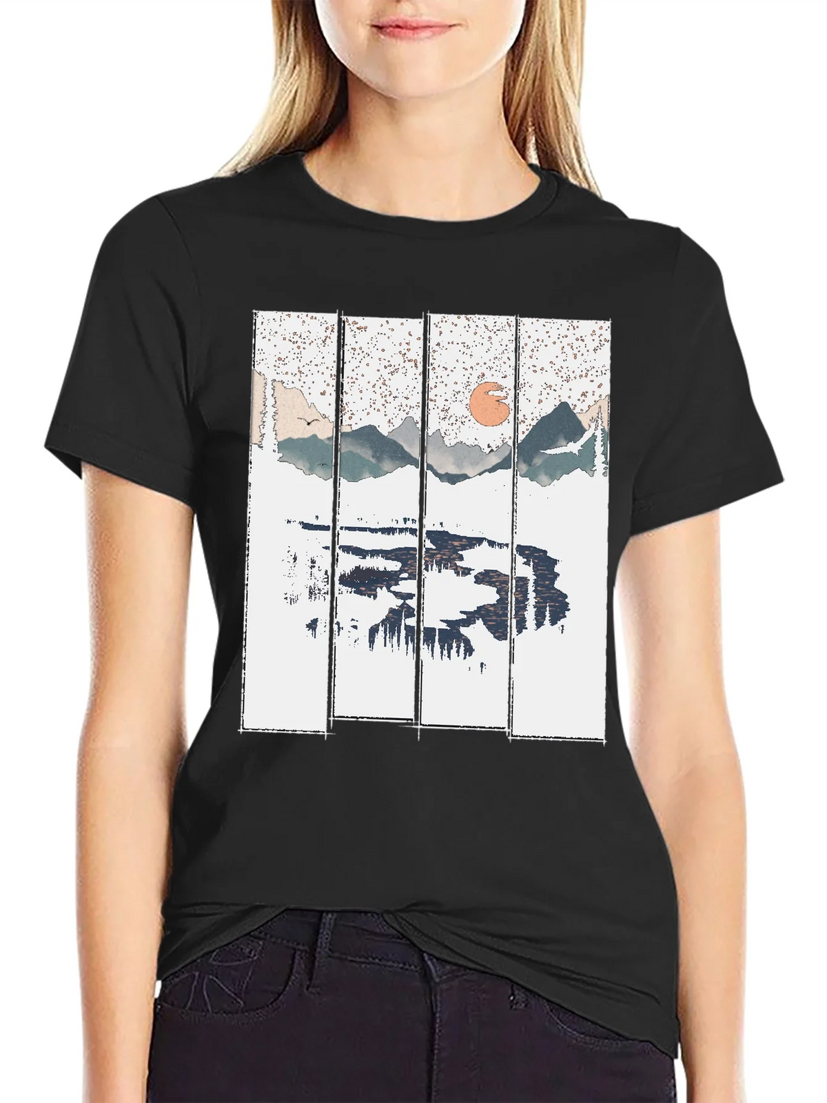 Nature Reflection Graphic Tee - Black product image 2