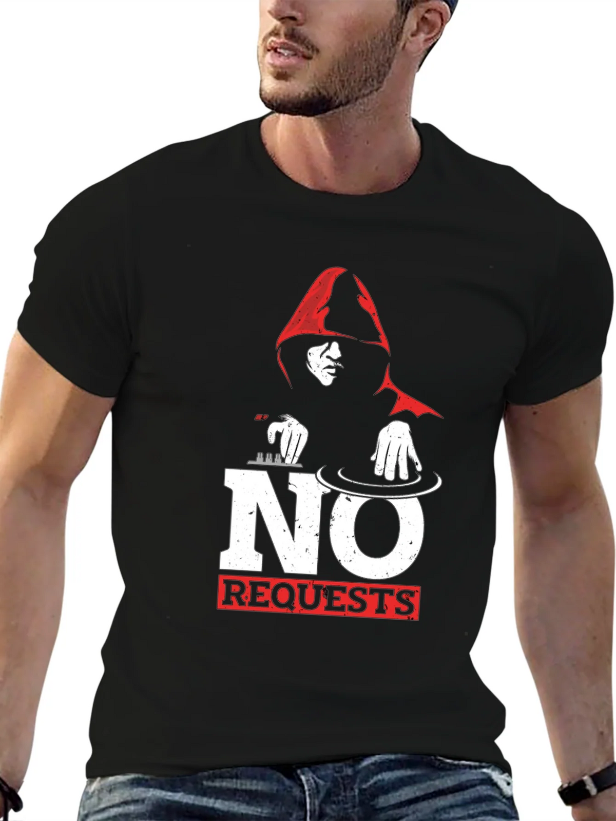 No Requests DJ Graphic T-Shirt - Black product image 6