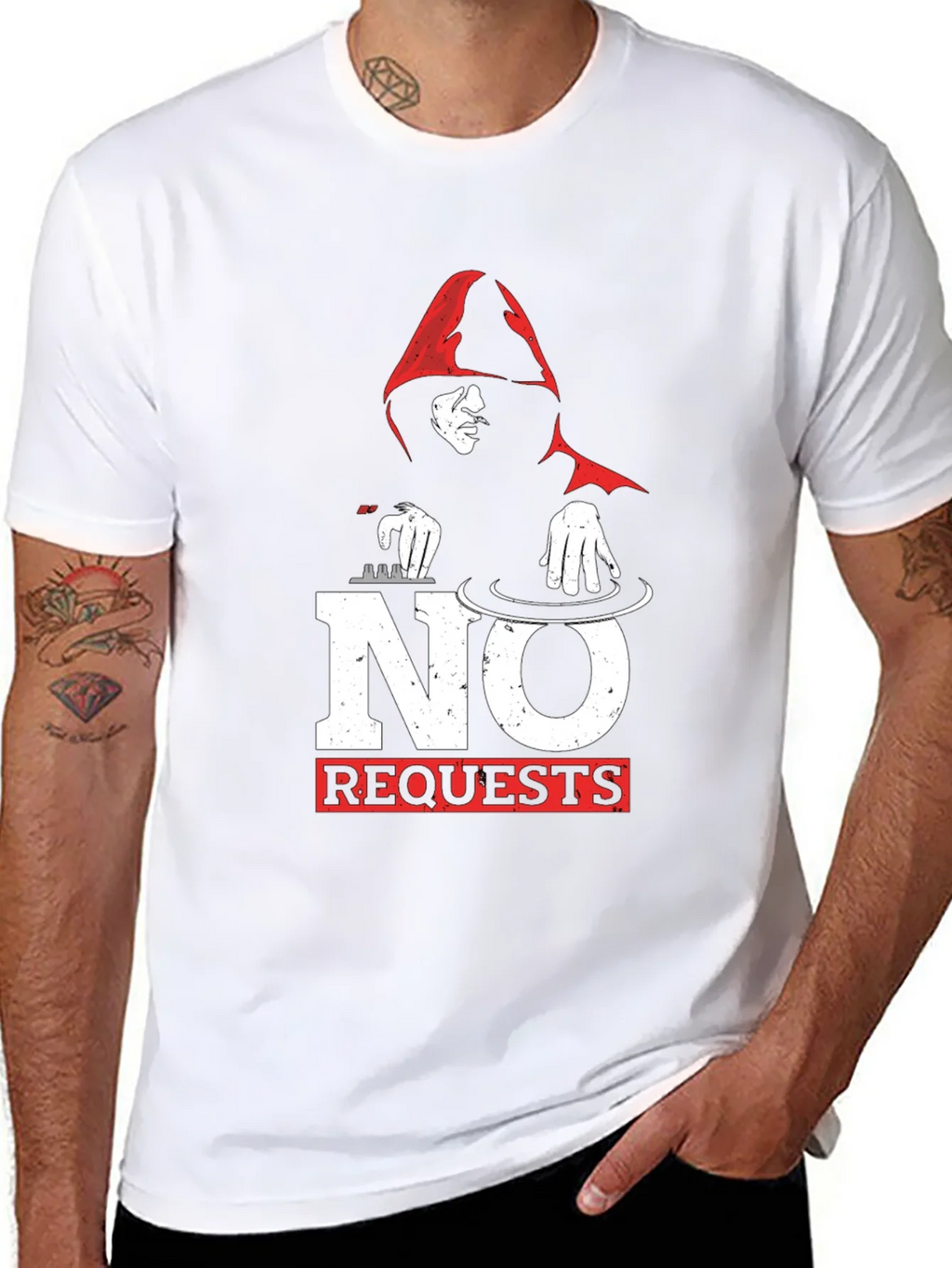 No Requests DJ Graphic T-Shirt - Black product image 7