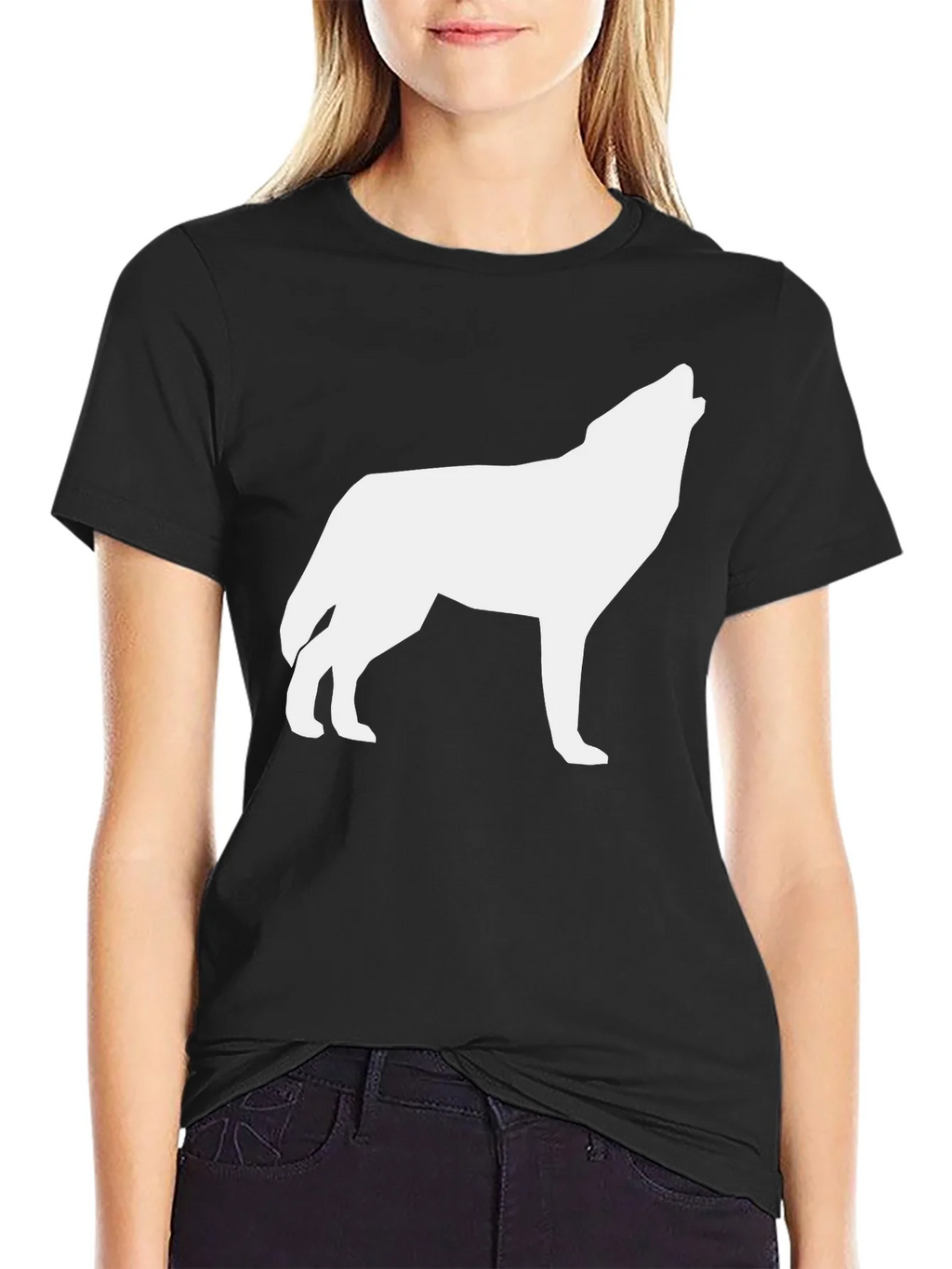 Wolf Silhouette Black T-Shirt product image 2