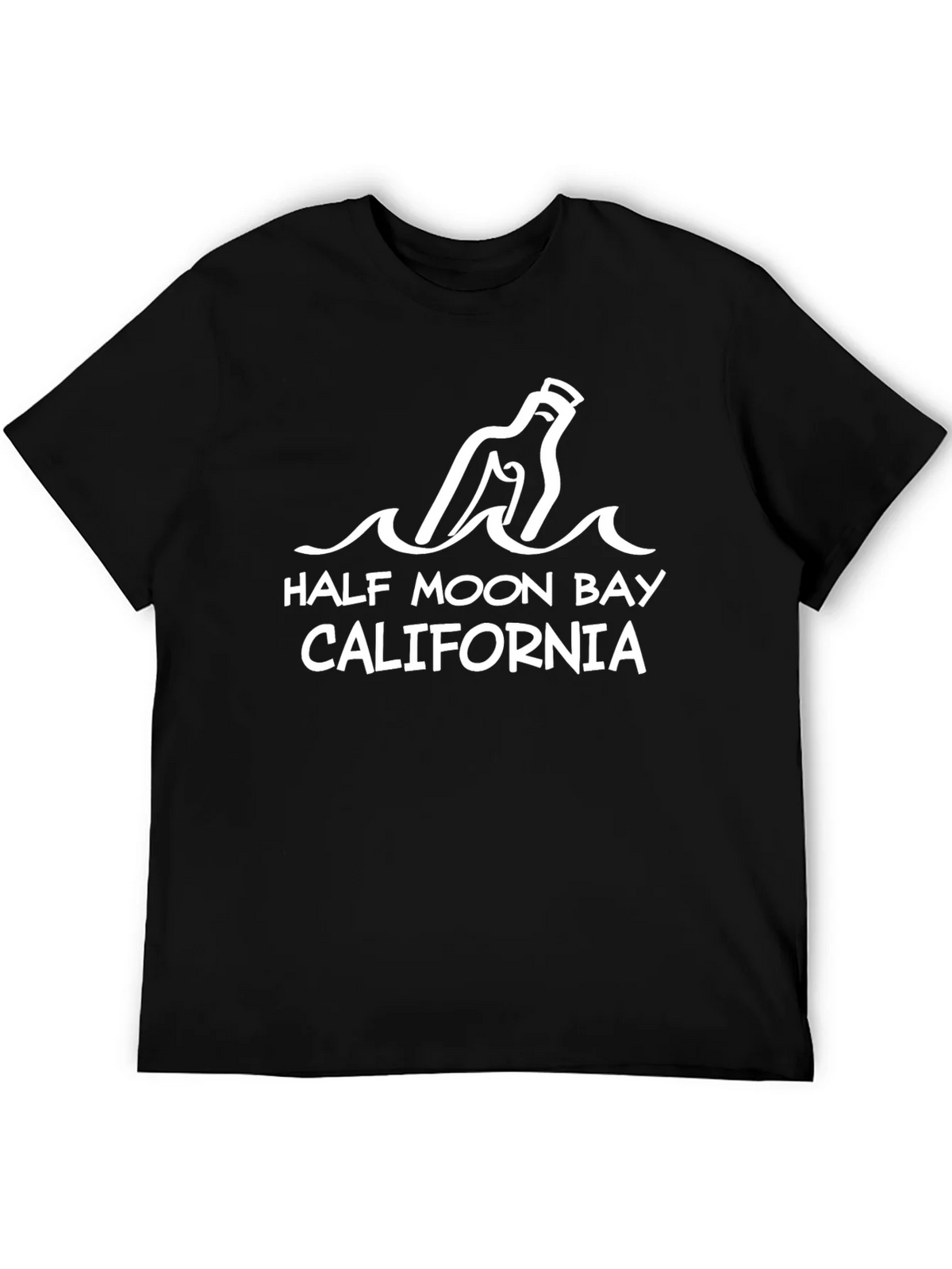 Half Moon Bay California Graphic Tee - Black product image 5