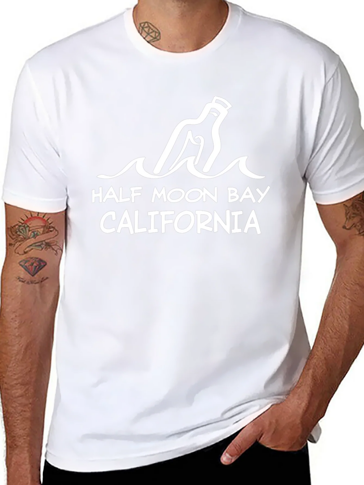 Half Moon Bay California Graphic Tee - Black product image 7