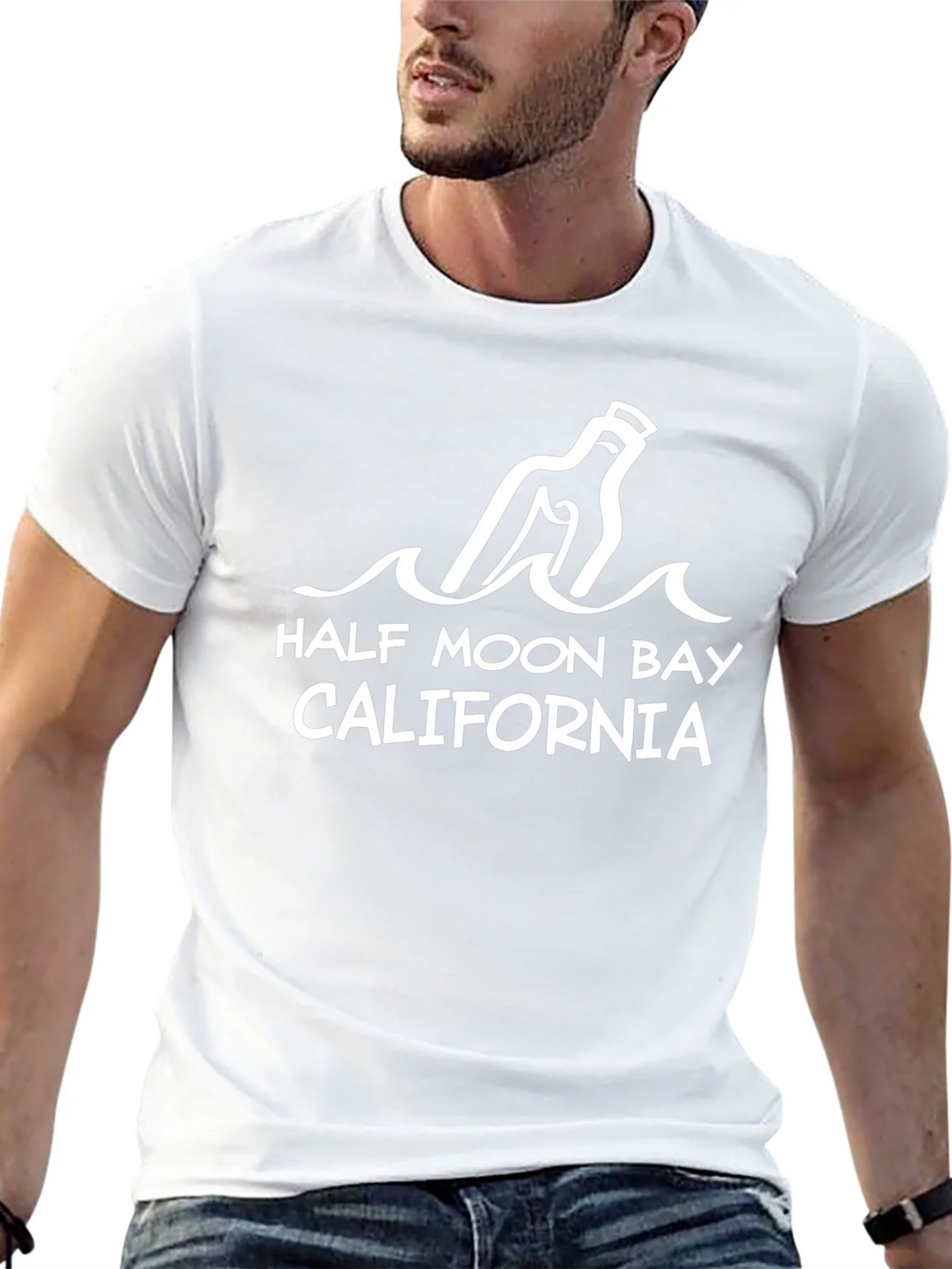 Half Moon Bay California Graphic Tee - Black product image 12