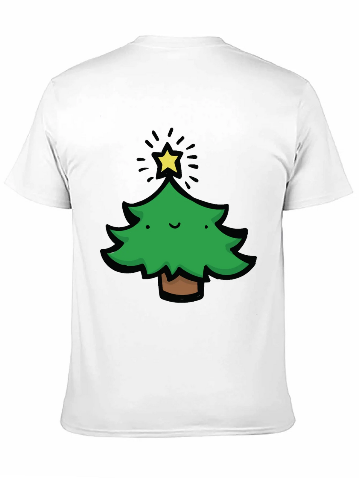 Festive Christmas Tree Graphic Tee - Black product image 9