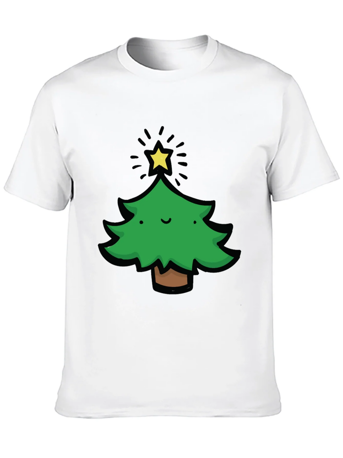 Festive Christmas Tree Graphic Tee - Black product image 8