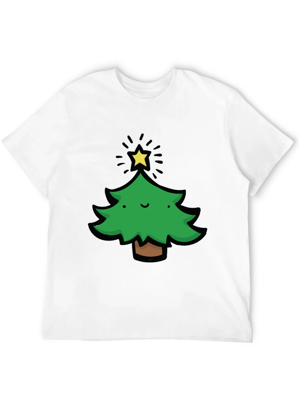 Festive Christmas Tree Graphic Tee - Black product image 10
